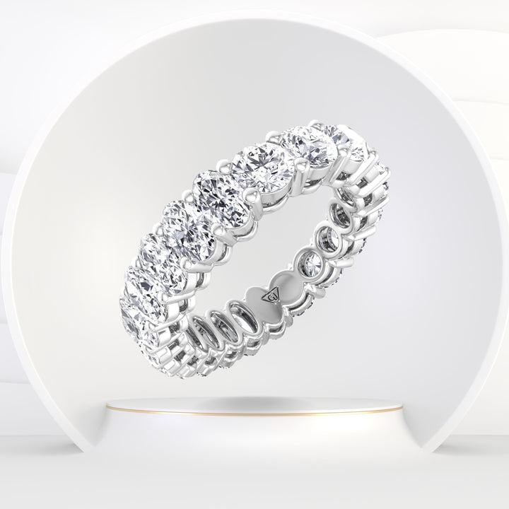 Rondel - Double Shape Natural Diamond Eternity Band (Round & Oval)