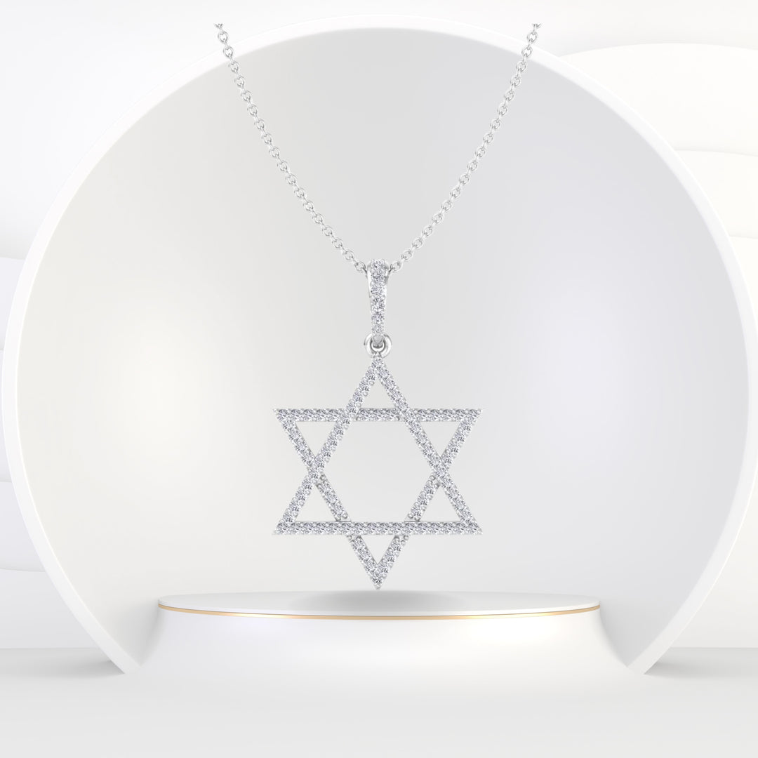 Soleil - Star Of David Pendant Diamond Pendant Necklace