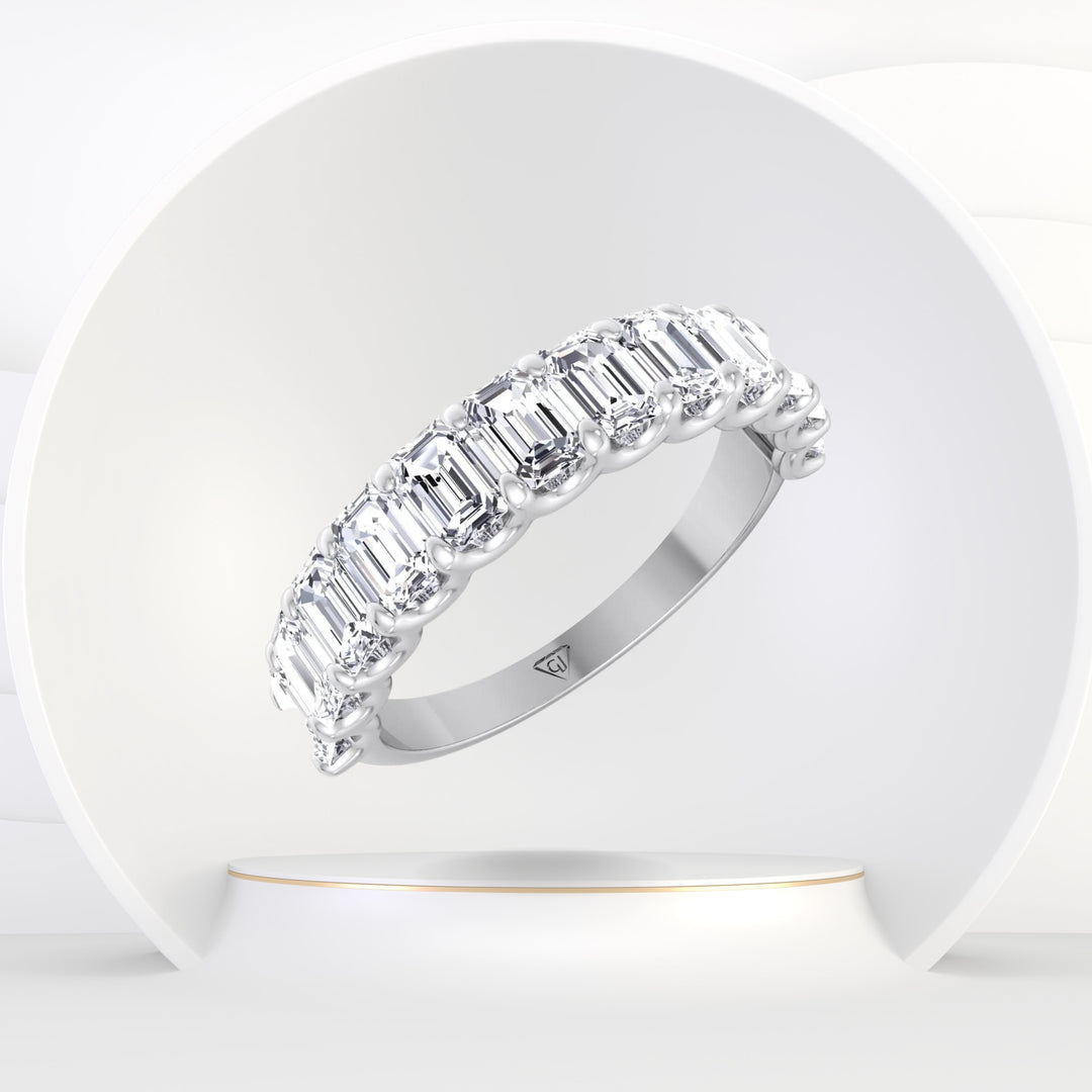 Jubel - Half Way Emerald Cut Diamond Eternity Band - Gem Jewelers Co
