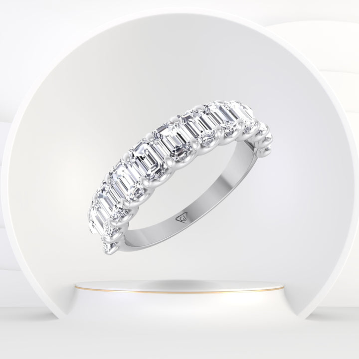 Jubel - Half Way Emerald Cut Diamond Eternity Band - Gem Jewelers Co