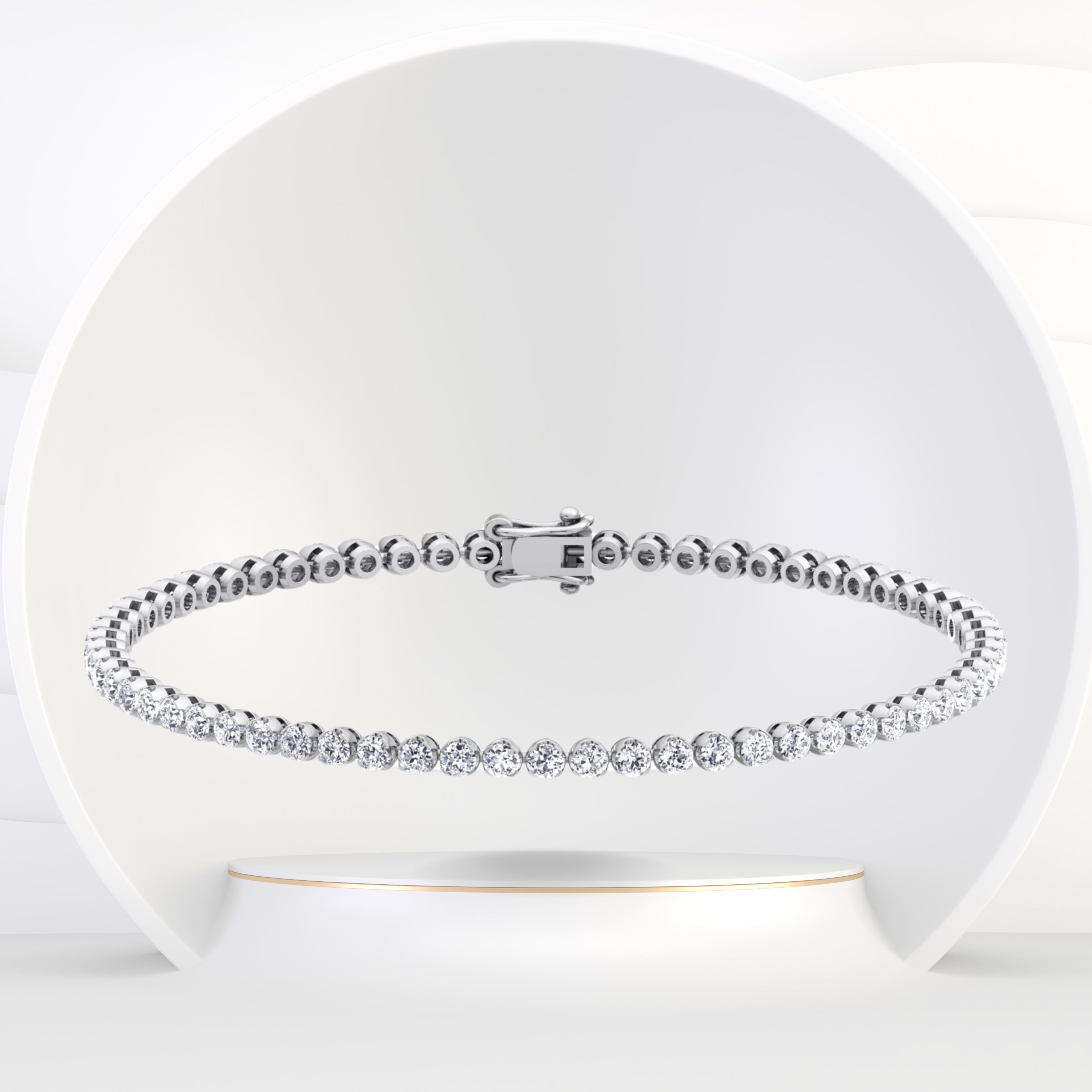 Holiday Deals 3CT Diamond Tennis Bracelet in 14K Gold