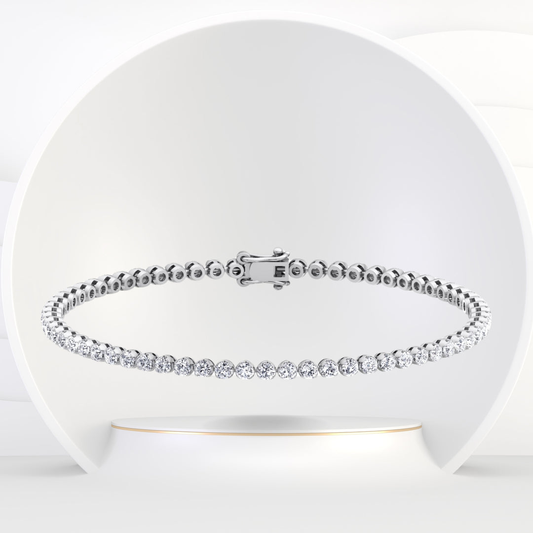 Holiday Deals - 3CT  Diamond Tennis Bracelet in 14K Solid Gold - Gem Jewelers Co