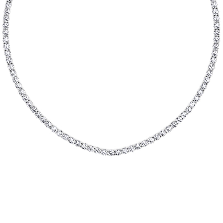 Gift Set - 6.4CT Crown Crown Prong Diamond Tennis Necklace & 4CT Crown Prong Diamond Tennis Bracelet in 14k Solid Gold