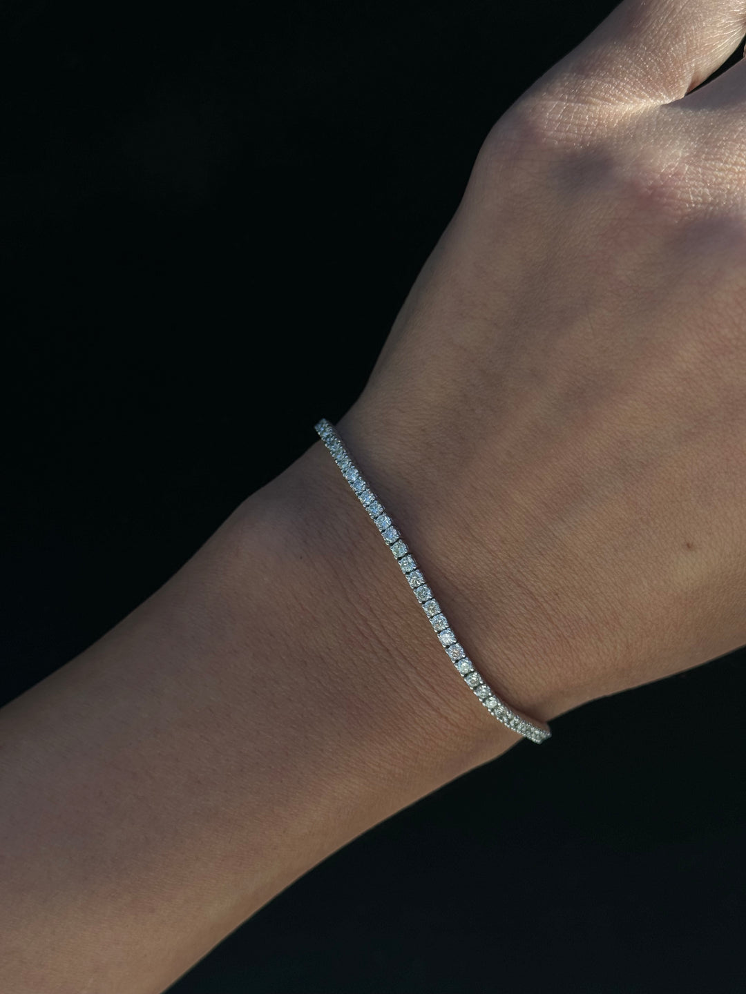 2CT 4 Prong Natural Diamond Tennis Bracelet Gold, On Hand