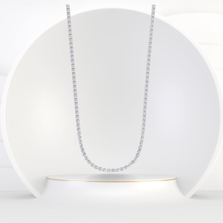 Deal Of The Month - 9.20 Carat Diamond Tennis Necklace in 14K Solid Gold - Gem Jewelers Co