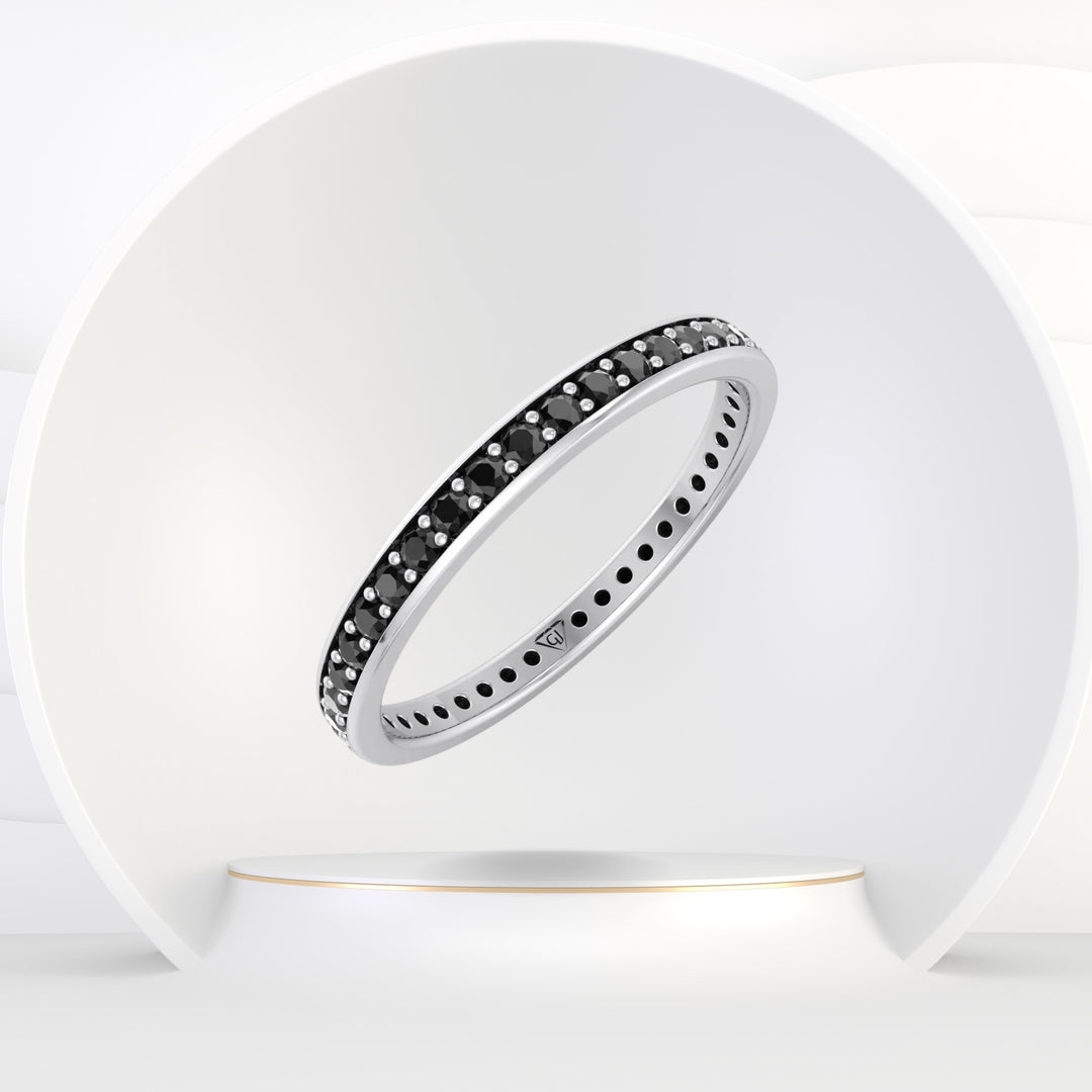 Black Diamond Wedding Band - Gem Jewelers Co