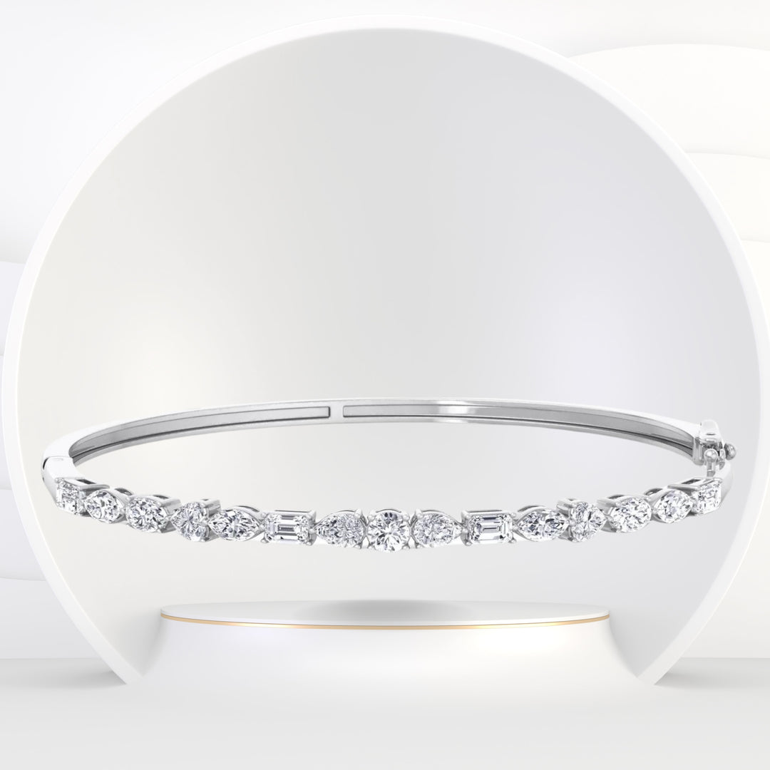 Feltre - Multi Shape Natural Diamond Bracelet - Gem Jewelers Co