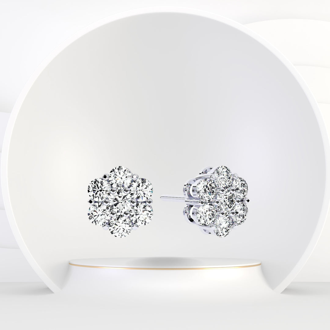 Chrono - Men's Diamond Cluster Earrings