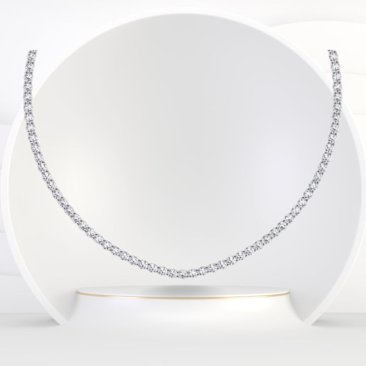 4CT Diamond Tennis Choker Necklace ( 14 Inches) - Gem Jewelers Co