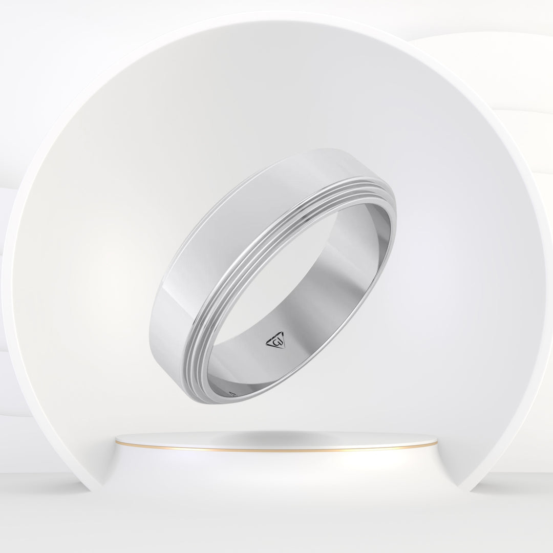 Brooklyn - Unisex 6mm Plain Wedding Band - Gem Jewelers Co