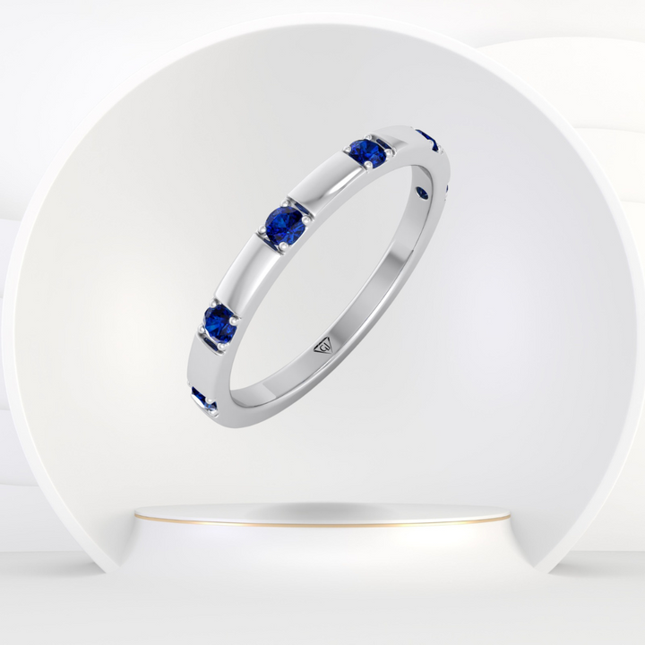 Natural Blue Sapphire Promise Band
