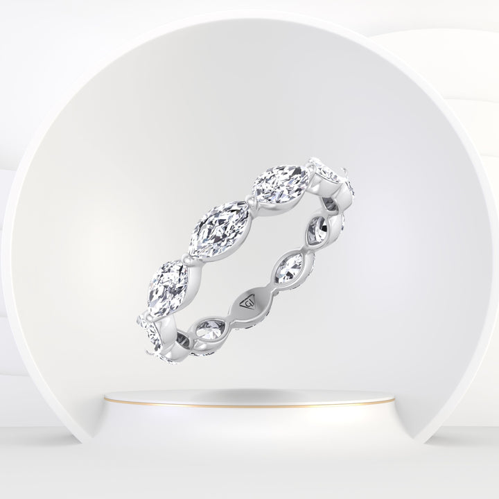 Acerra - East to West Marquise Shape Diamond Eternity Band - Gem Jewelers Co