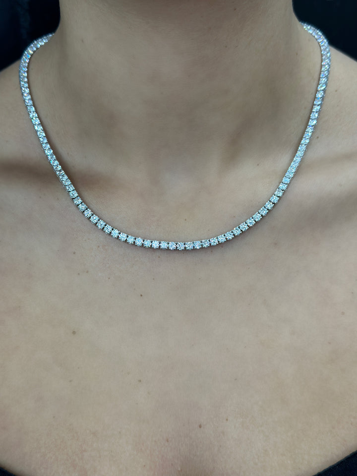 Deal Of The Month - 9.20 Carat Diamond Tennis Necklace in 14K Solid Gold - Gem Jewelers Co