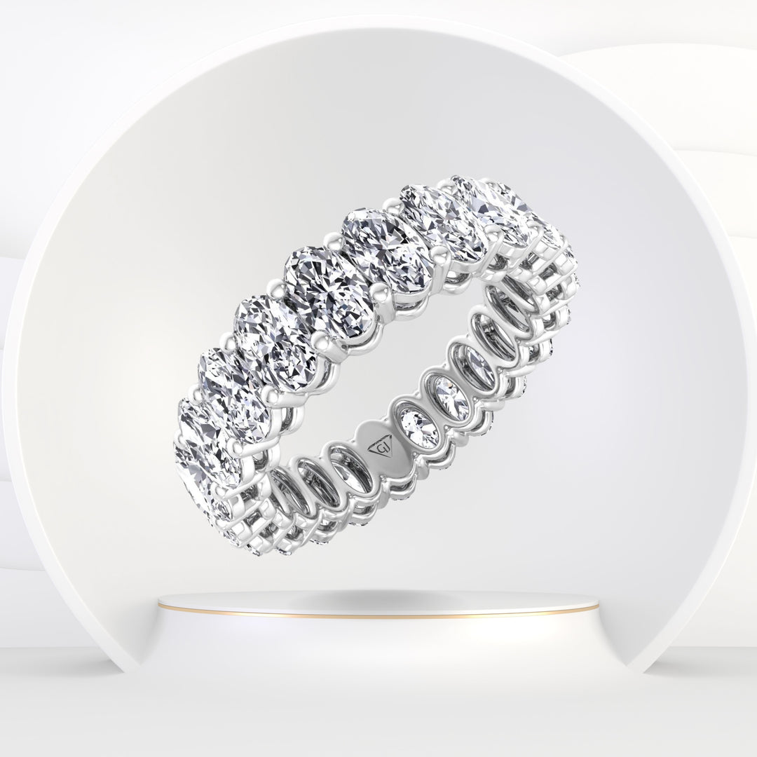 Oval Cut Natural Diamond Eternity Band