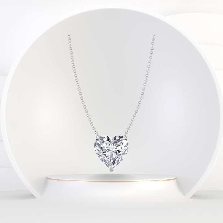 Lola - Heart Shape Diamond Pendant - Gem Jewelers Co