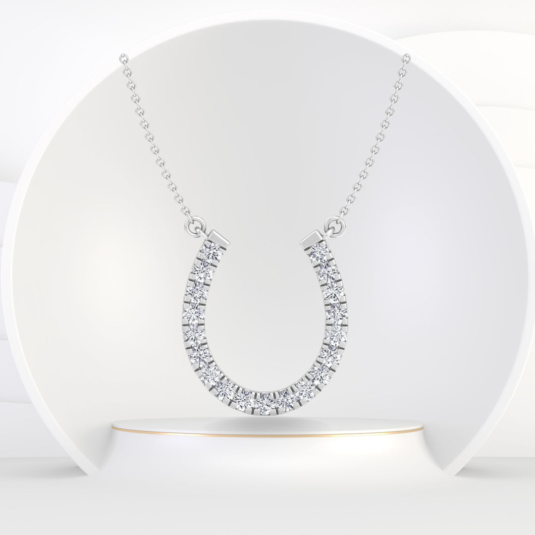 Meldive - 1.25CT Diamond Horseshoe Pendant - Gem Jewelers Co