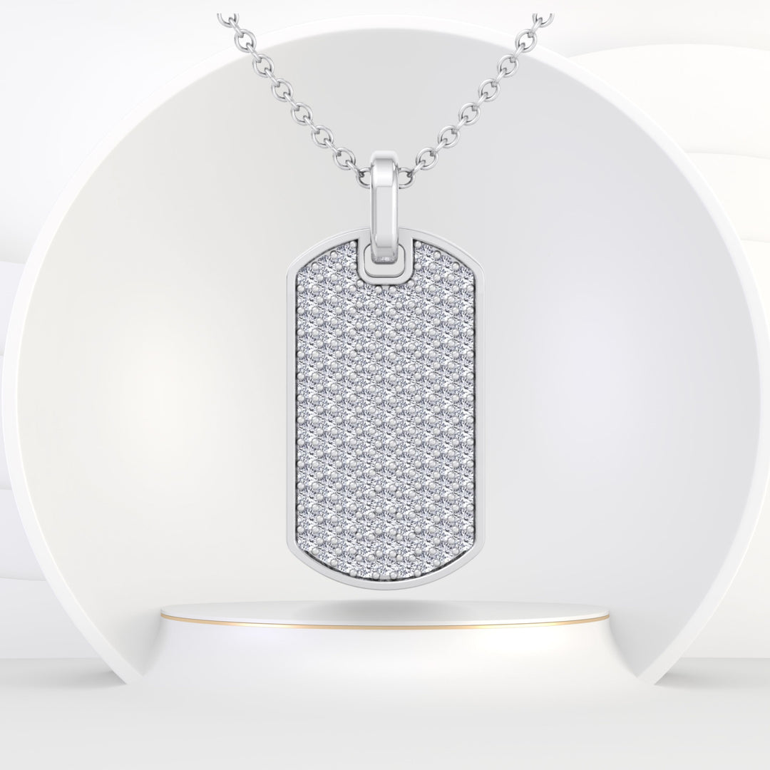Isidoro - Men's Diamond Tag Pendant - Gem Jewelers Co