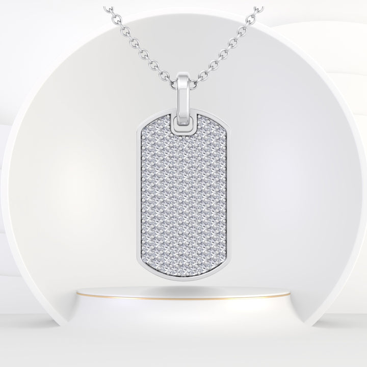 Isidoro - Men's Diamond Tag Pendant - Gem Jewelers Co