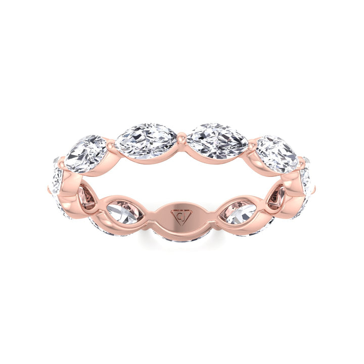 Acerra - East to West Marquise Shape Diamond Eternity Band - Gem Jewelers Co