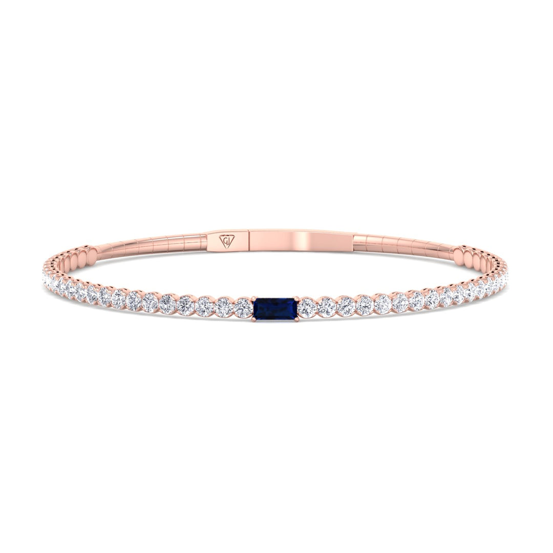 .73-ctw-baguette-sapphire-round-diamond-flexible-bangle-solid-rose-gold