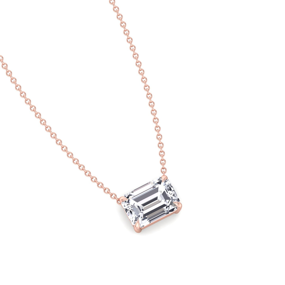 emerald-shape-diamond-pendant-in-rose-gold