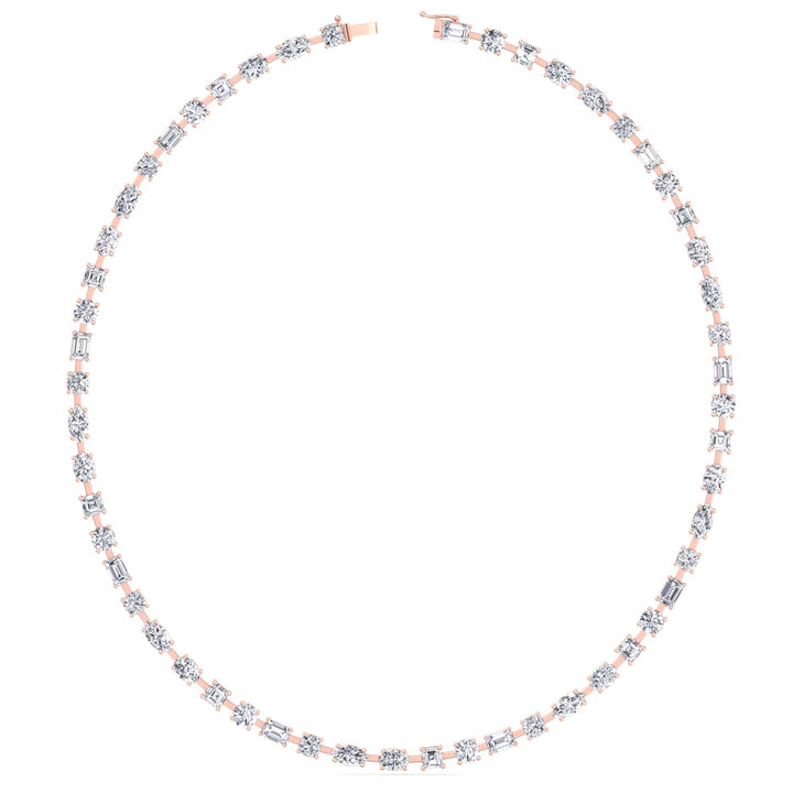 Selani - Multi Shape Diamond Tennis Necklace - Gem Jewelers Co