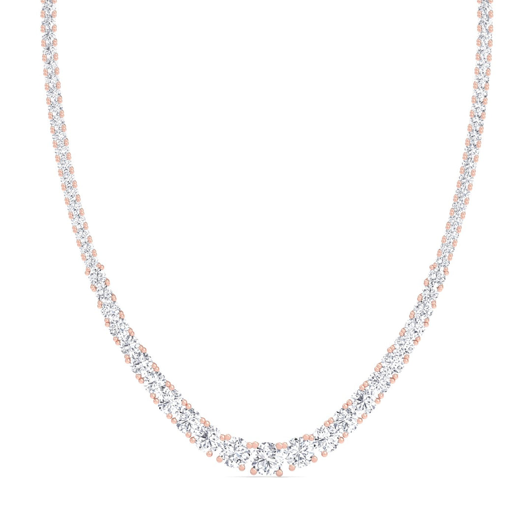 4-prong-graduated-diamond-tennis-necklace-rose-gold