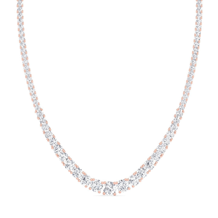 4-prong-graduated-diamond-tennis-necklace-rose-gold