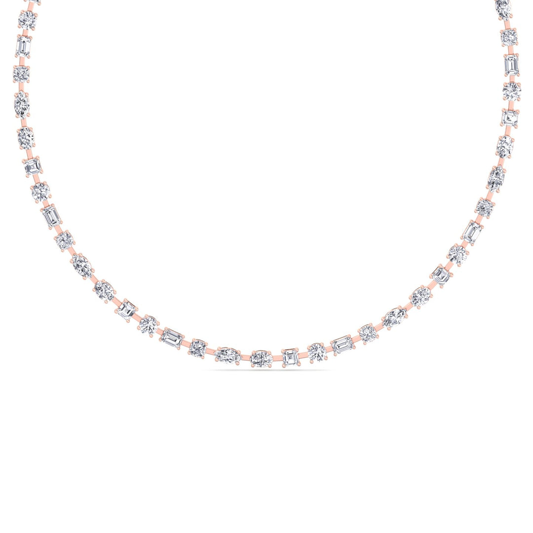Selani - Multi Shape Diamond Tennis Necklace - Gem Jewelers Co
