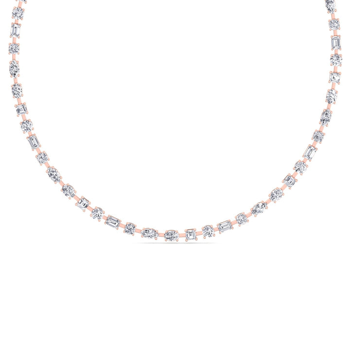 Selani - Multi Shape Diamond Tennis Necklace - Gem Jewelers Co