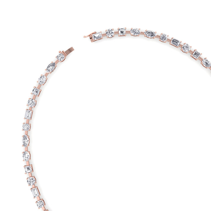 Selani - Multi Shape Diamond Tennis Necklace - Gem Jewelers Co