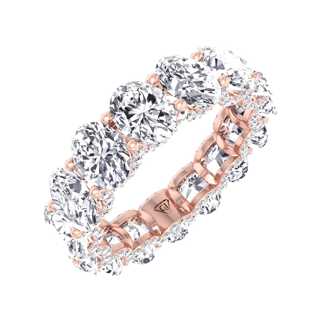 Frances - Oval Cut Diamond Eternity Band With Invisible Halo