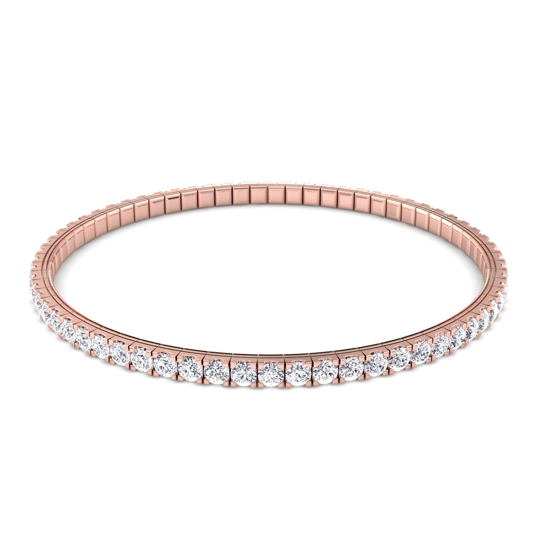 Flexible Tennis Bracelet -3CT-6CT-Yellow Gold