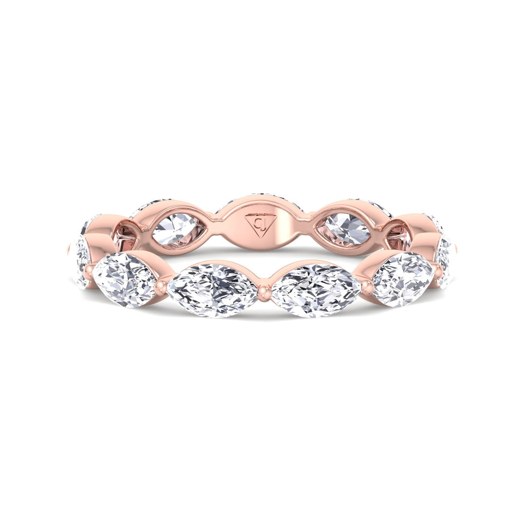 Acerra - East to West Marquise Shape Diamond Eternity Band - Gem Jewelers Co