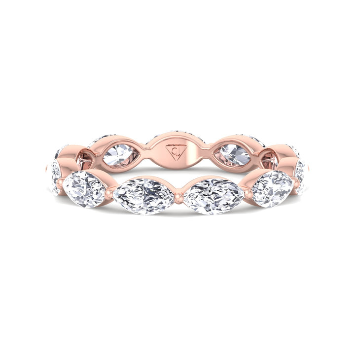Acerra - East to West Marquise Shape Diamond Eternity Band - Gem Jewelers Co