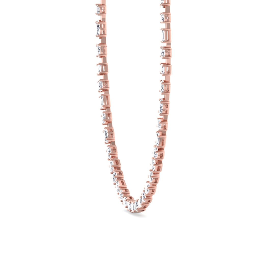 Selani - Multi Shape Diamond Tennis Necklace - Gem Jewelers Co