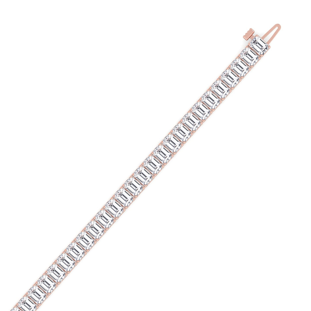 Natural Round Sapphire and Emerald Diamond Tennis Necklace