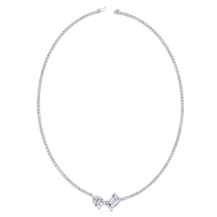 Taron - Toi Et Moi Diamond Tennis Necklace - Gem Jewelers Co