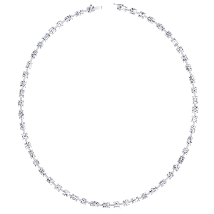 Selani - Multi Shape Diamond Tennis Necklace - Gem Jewelers Co
