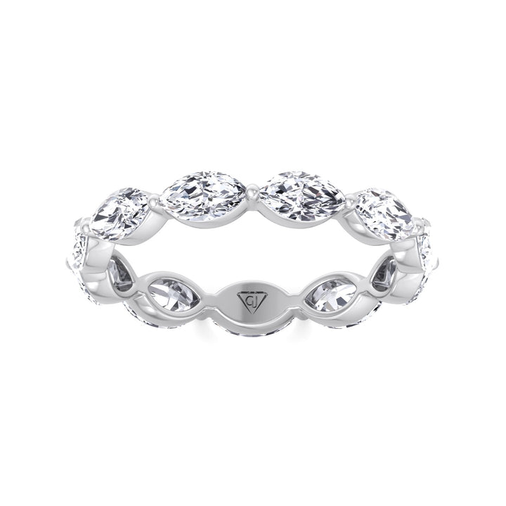 Acerra - East to West Marquise Shape Diamond Eternity Band - Gem Jewelers Co