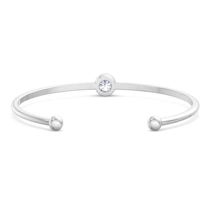 Ciella - Bezel Set Natural Diamond Solitaire Bangle - Gem Jewelers Co