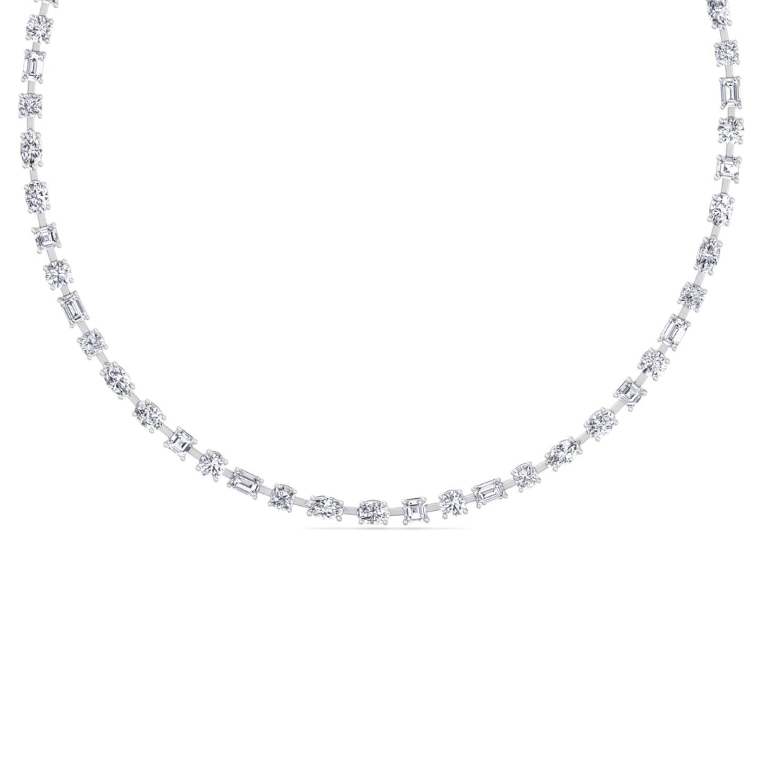 Selani - Multi Shape Diamond Tennis Necklace - Gem Jewelers Co