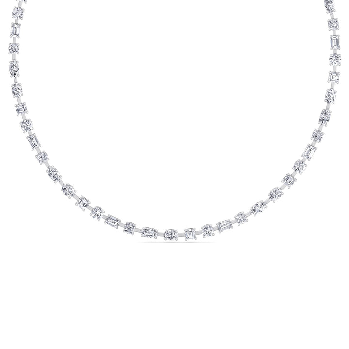 Selani - Multi Shape Diamond Tennis Necklace - Gem Jewelers Co
