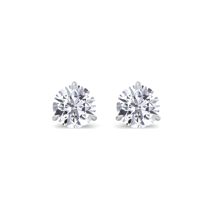 1CT T.W Round Natural Diamond Studs in 14K Gold ( Super Deal) - Gem Jewelers Co