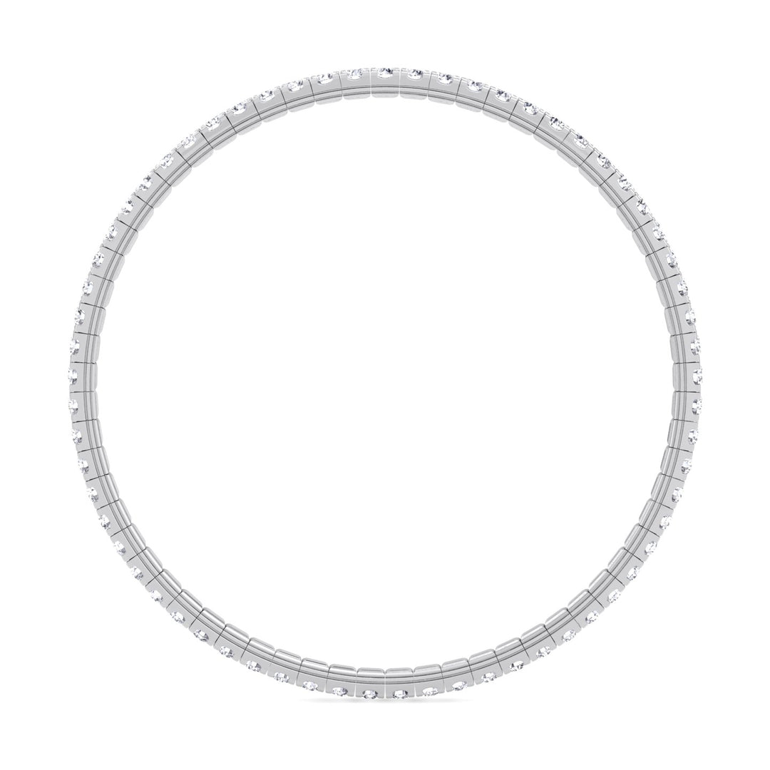 Flexible Tennis Bracelet -3CT-6CT-White Gold
