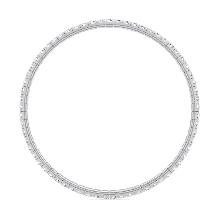 Flexible Tennis Bracelet -3CT-6CT-White Gold