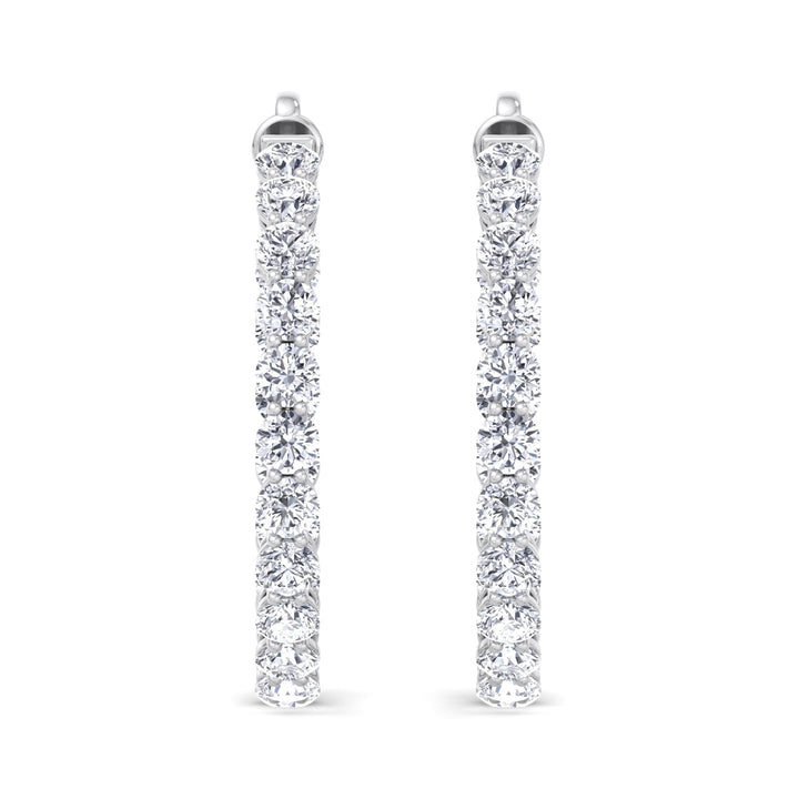 Clarice - 6.10CT Eternity Round Diamond Hoops