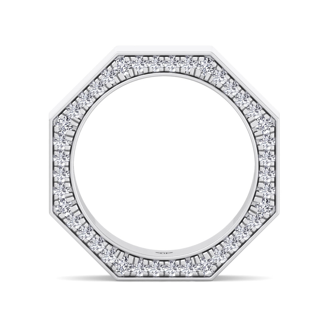 Enrico - Hidden Diamond Wedding Band - Gem Jewelers Co