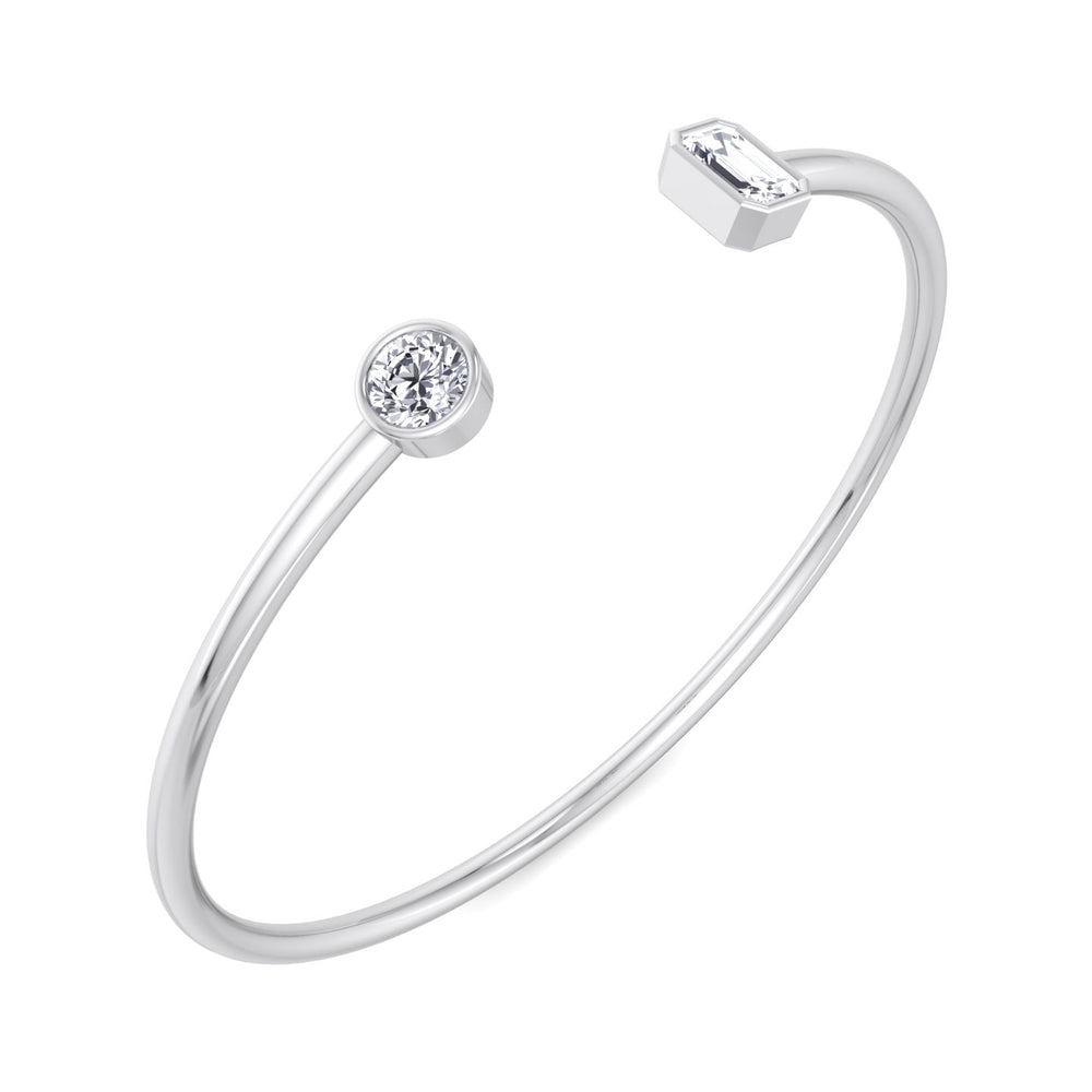 bezel-set-round-and-emerald-cut-diamond-open-cuff-bangle-solid-white-gold