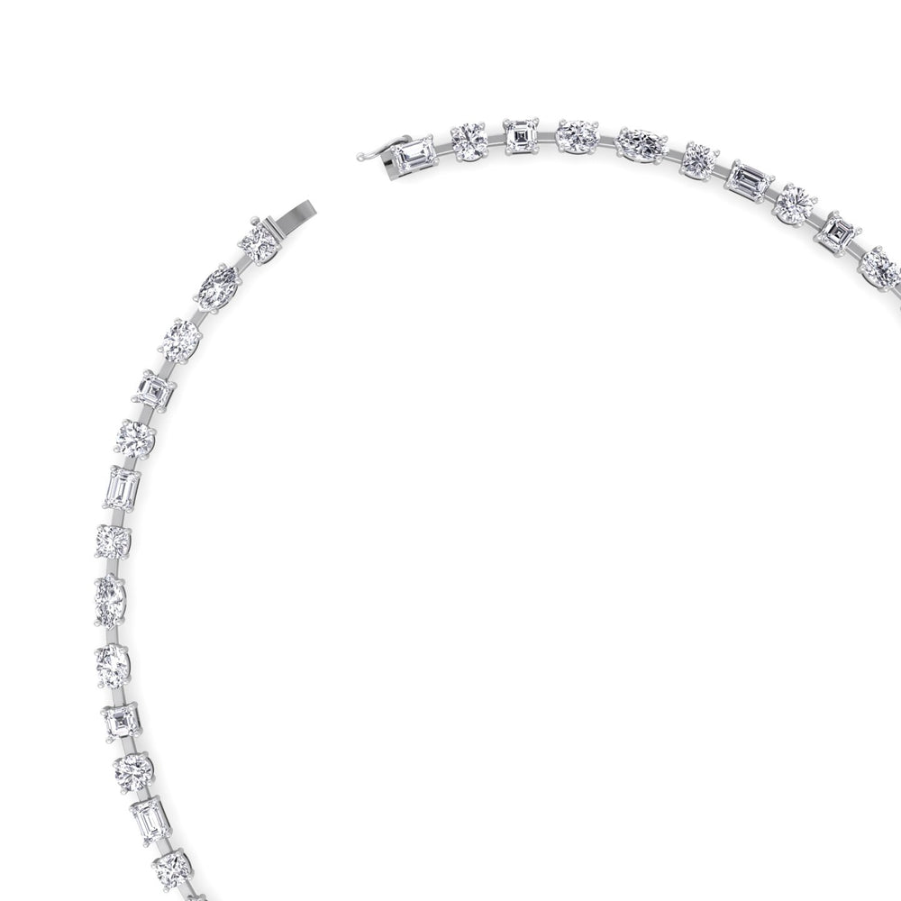 Selani - Multi Shape Diamond Tennis Necklace - Gem Jewelers Co